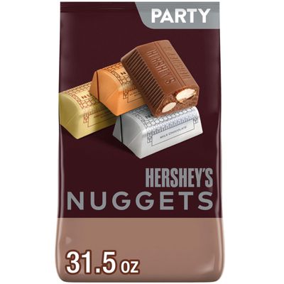 HERSHEY&#39;S NUGGETS Assorted Chocolate, Christmas Candy Party Pack, 31.5 oz