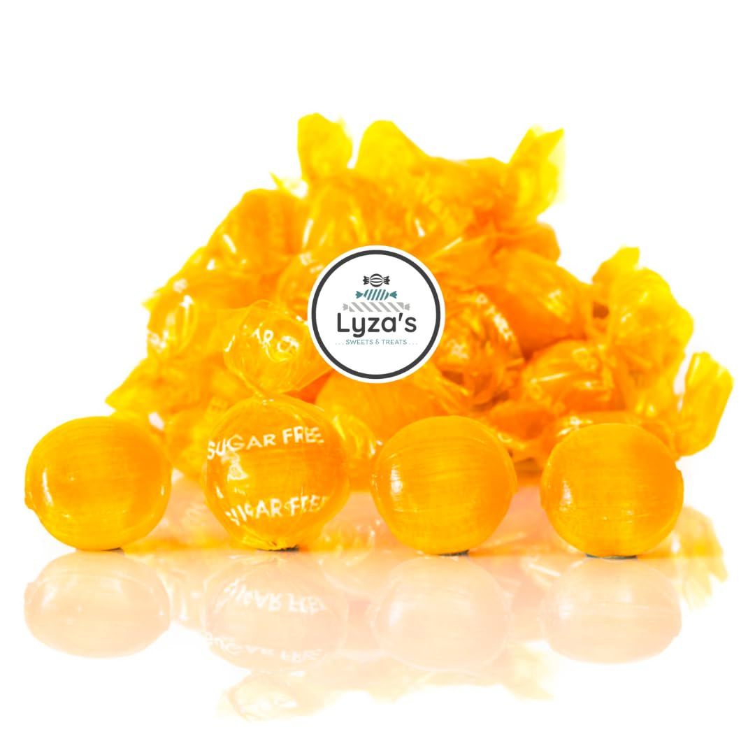 SUGAR FREE Butterscotch Discs - 1 lb. Keto &amp; Diabetic Friendly Hard Candy Gift by Lyza&#39;s Sweets &amp; Treats