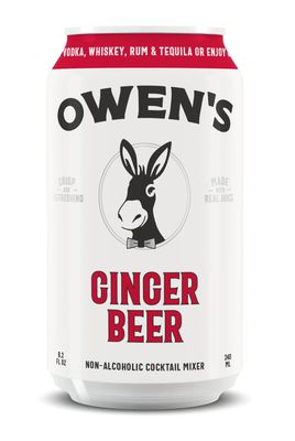 Owen's Ginger Beer, Premium Cocktail Mixer Made with Real Ginger Root and Fresh Lime Juice - 8.2oz Cans (24 pack)