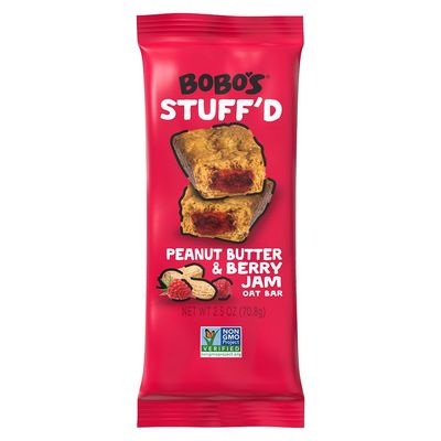Bobo&#39;s Oat Stuff&#39;d Bars (Peanut Butter &amp; Jelly, 12 Pack of 2.5 oz Bars) Gluten Free Whole Grain Rolled Oat Bars - Great Tasting Vegan On-The-Go Snack