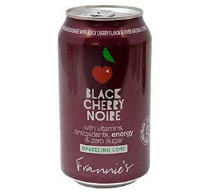 Frannie's Sparkling Beverage- Zero Calories &amp; Sugar, Aspertame Free: 8-Pack 12 fl. oz. Cans (Black Cherry Noir)