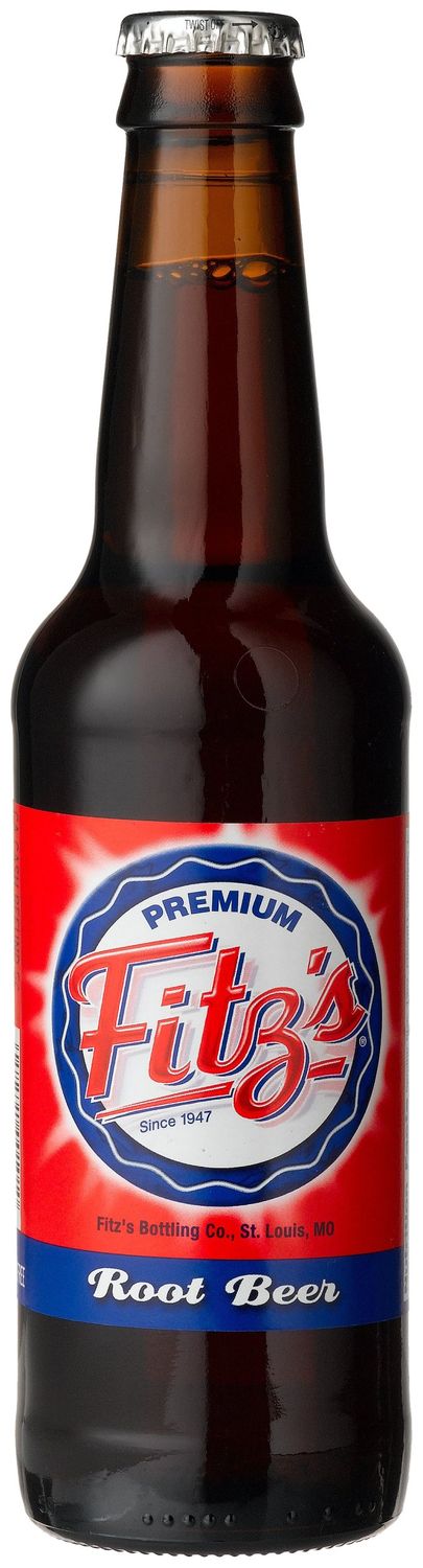 Fitz&#39;s ROOT BEER OF St. LOUIS - From the hometown bottling company, 12-Ounce Glass Bottle (Pack of 12)