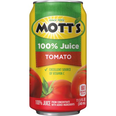 Mott&#39;s 100% Tomato Juice, 11.5 Fluid Ounce Can, 24 Count