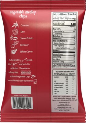 Heaven &amp; Earth Veggie Chips, Root Vegetable Medley Chips 1oz (6 Pack) Thin &amp; Crisp | Perfect Snack &amp; Salad Topper | Non GMO | Certified Kosher
