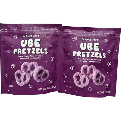 Trader Joe&#39;s Ube Pretzels (Pack of 2), 7 Ounce (Pack of 2)