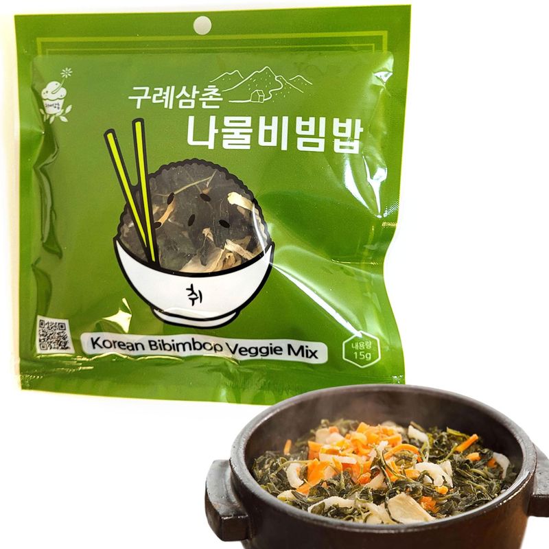Korean Bibimbap Veggies Dried Vegetables Mix Korean Food, Assorted Korean Traditional Namulbap with Rich Flavor, Dried Topping Vegetables for Rice Cooking, Korean Food Rice Receipes, Chwinamul