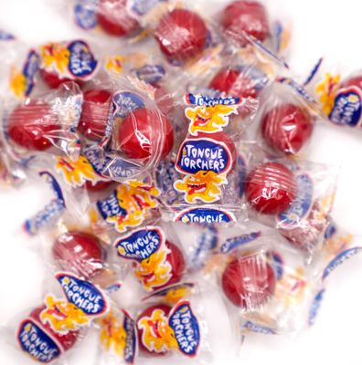 Tongue Torchers Hot Spicy Cinnamon Hard Candy - 100 Fiery Red Hot Individually Wrapped Pieces per Bag