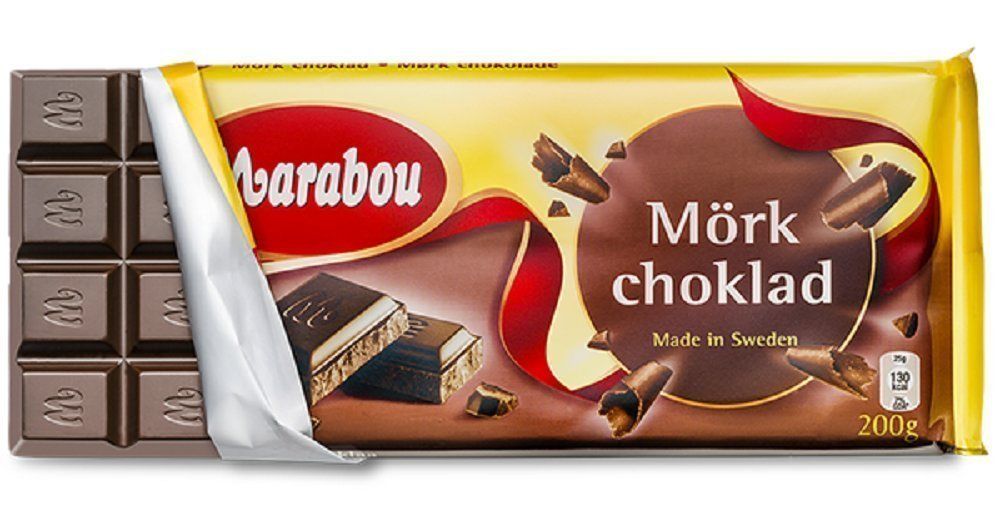 10 Bars x 200g of Marabou Mrk Choklad - Original - Swedish - Dark Chocolate