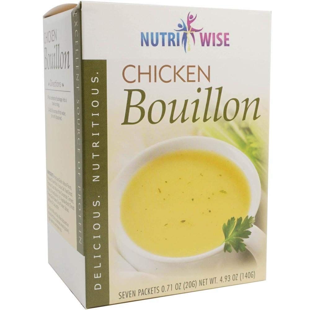 NutriWise - High Protein 15g Soup | 7/Box | Weight Loss, Diet, KETO Friendly, Hunger Control, Meal Replacement | Gluten Free, Low Calorie, Low Carb, Low Sugar (Chicken Bouillon)