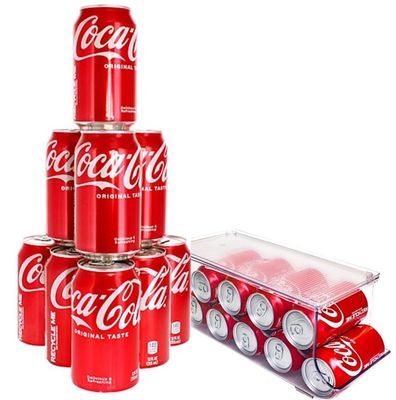 Pack of 9 CocaCola 12oz Cans  1 Storage Organizer Bin  Great Bundle for The Home  Office Fridge Restock  Add A Gift Beverage To Your Snack Care Package  A 2for1 Bundle Curated by  Murai