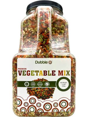 Premium Dried Vegetable Mix (Veggies Only) - 5 lbs. - Dehydrated Mixed Bell Pepper, Carrot, Celery, Onion, and Tomato - Dubble O Brand