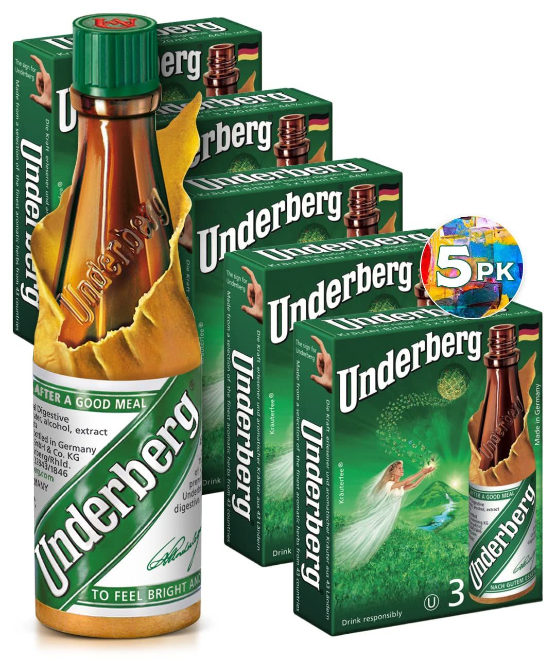 Underberg Natural Herb Bitters, 2-Ounce (Pack of 5)