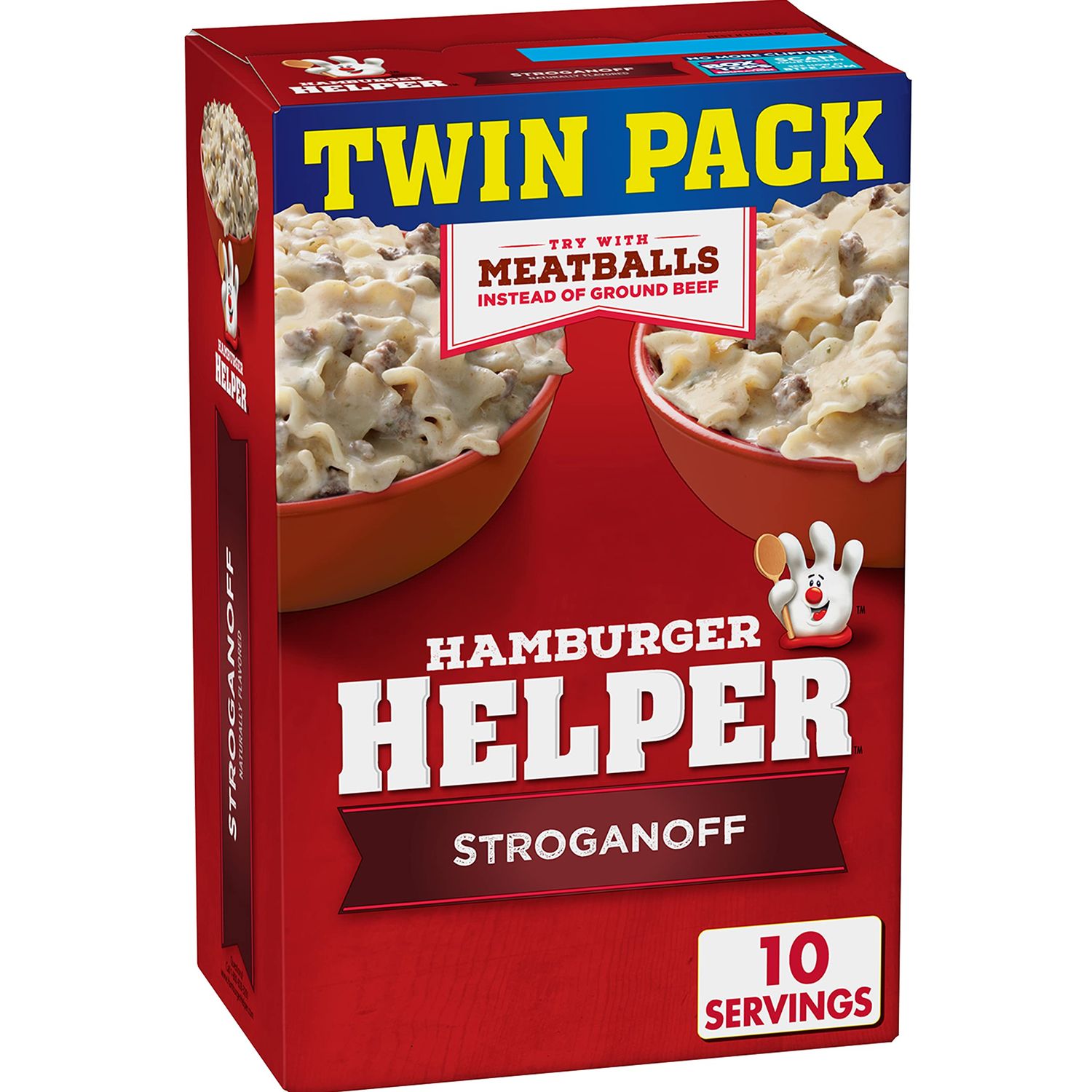 Betty Crocker Hamburger Helper Stroganoff, Pasta &amp; Creamy Sauce Mix, Twin Pack, 13 oz