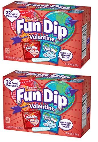 FUN DIP Valentine&#39;s Day Exchange Candy &amp; Card Kit 44 Count Pack_AB