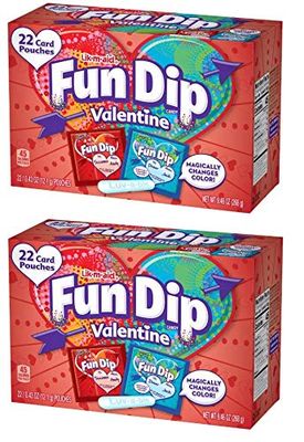 FUN DIP Valentine&#39;s Day Exchange Candy &amp; Card Kit 44 Count Pack_AB