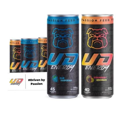 Underdog Energy Drink - Nootropics, Fast &amp; Slow Release Caffeine, Zero Sugar, No Artificial Additives, &amp; 7 Performance Ingredients - 12 Pack Variety