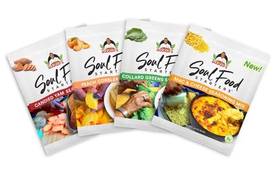 Booker&#39;s Soul Food Starters Sampler - Peach Cobbler, Yams, Collard Greens, Mac &amp; Cheese Mixes