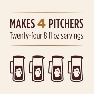 Don Francisco's Organic Cold Brew Coffee Pitcher Packs - Premium 100% Arabica Beans, Medium-Dark Roast, Easy Brew at Home, Makes 4 Pitchers (8 Packs) - Smooth, Rich Taste with Chocolate Notes.