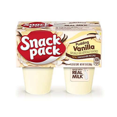Snack Pack Vanilla Flavored Pudding, 4 Count Pudding Cups