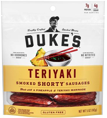 Duke&#39;s Pork Teriyaki Smoked Shorty Sausages, 7g Protein Per Serving, 5 oz.