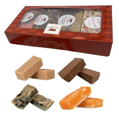 Uncle Butch&#39;s Fudge Custom Box - Creamy and Smooth Fudge Sampler - Choose Any 4 Flavors of Delicious &amp; Decadent Fudge - 32oz Total (1 Pack)