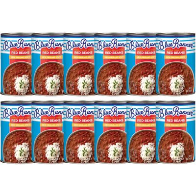 Blue Runner New Orleans Spicy Creole Cream Style Red Beans 16oz Can (Pack of 12)