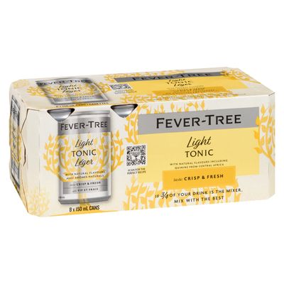Fever-Tree Naturally Light Tonic Water, 5.07 Fl Oz (Pack of 8)