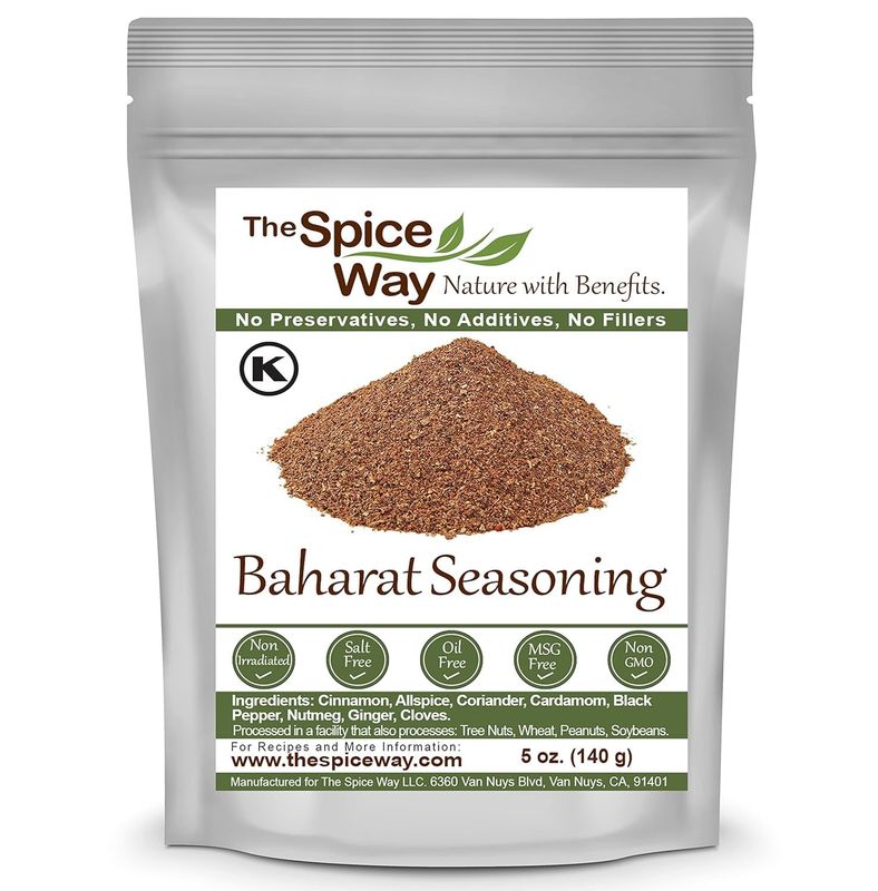 The Spice Way - Baharat Spice Blend Mix 5 oz (Middle Eastern Seasoning) No Additives, No Preservatives, No Fillers, Just Spices and Herbs We Grow, Dry and Blend In Our Farm. Resealable Bag