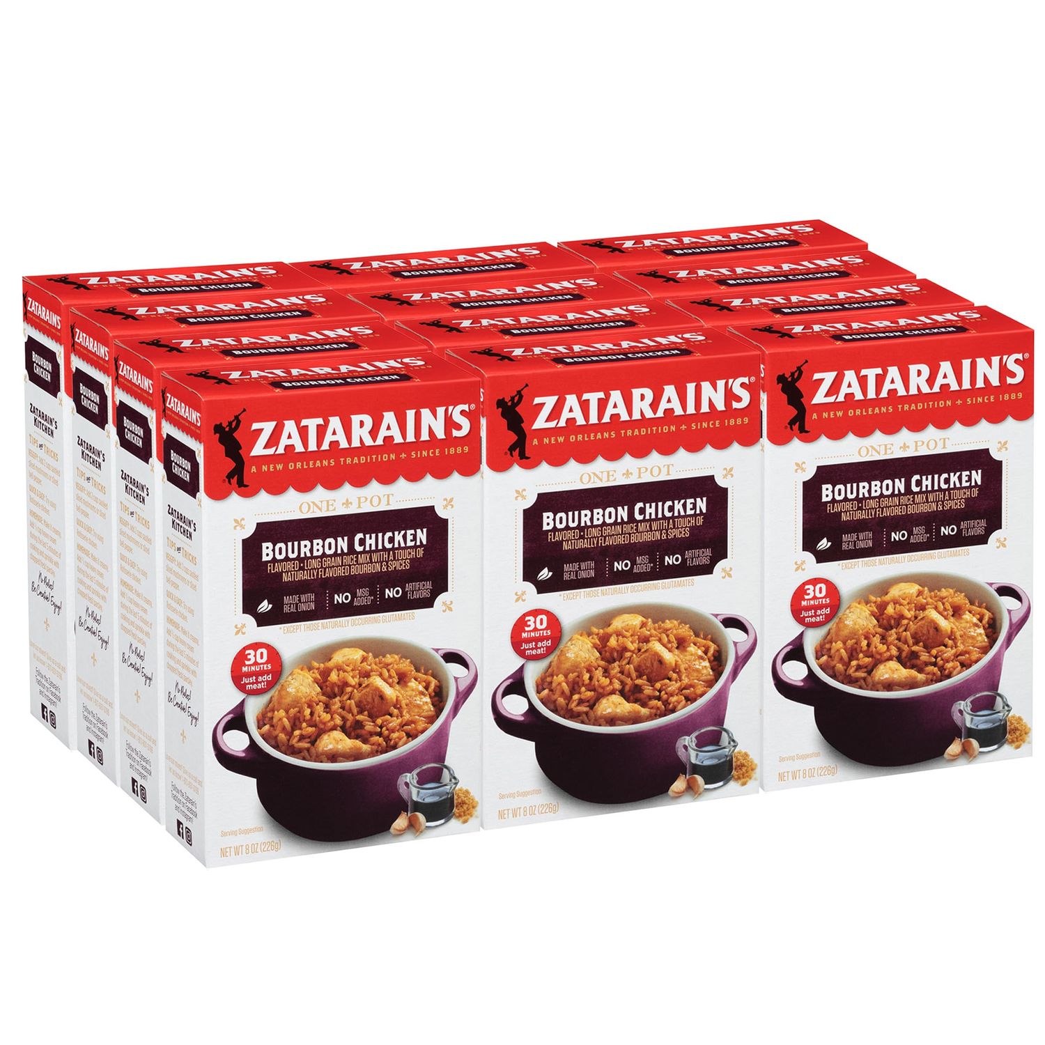 Zatarain&#39;s Bourbon Chicken Rice, 8 oz (Pack of 12)