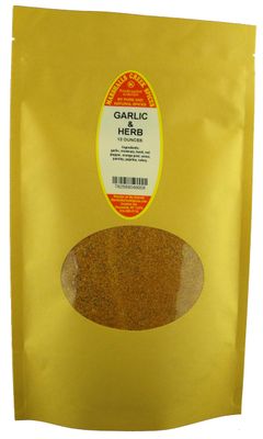Marshalls Creek Spices Garlic &amp; Herb Seasoning No Salt 12 ounce ECO Friendly Kraft Stand-up Pouch