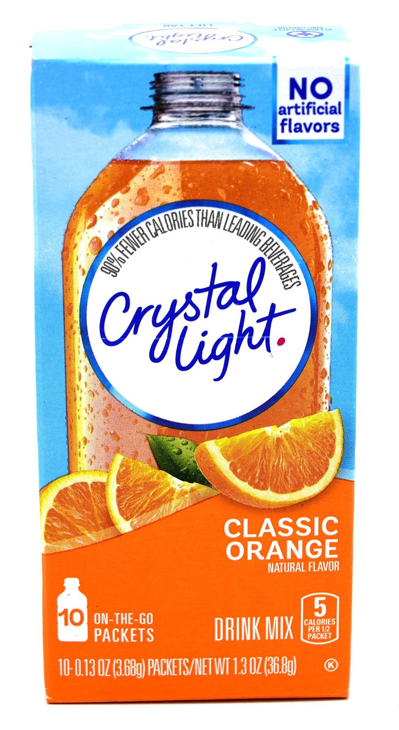 Crystal Light On The Go Packets, Classic Orange With Vitamin C and Calcium, 10 CT