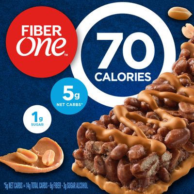 Fiber One 70 Calorie Chewy Bars, Chocolate Peanut Butter, Snack Bars Value Pack, 10 Ct, 8.2 oz