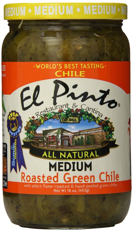 El Pinto - Medium Roast Chopped Green Chile (16 oz, 6 Pack) New Mexico Hatch Chile