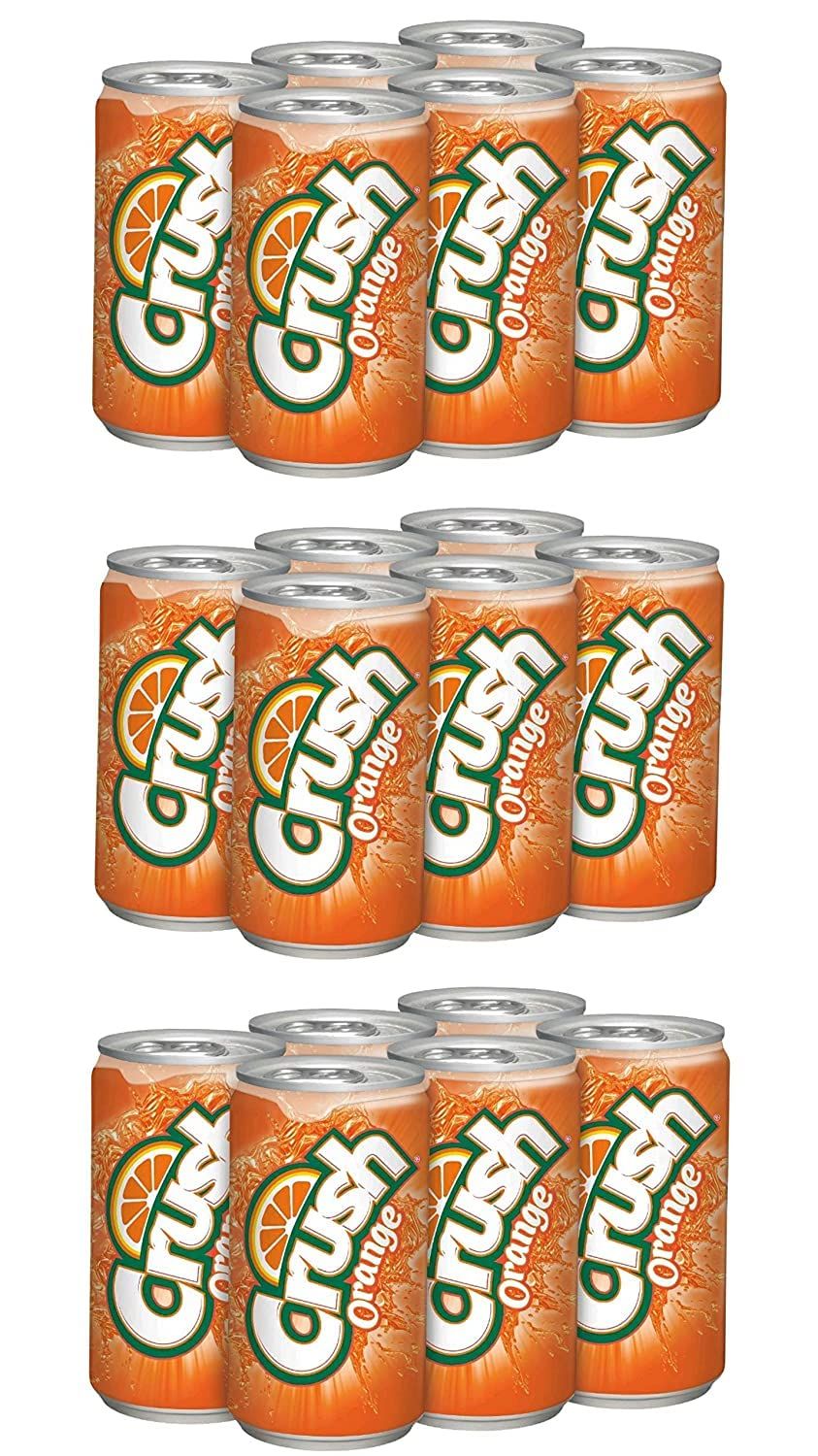 Crush Orange, 7.5 Fl Oz Mini Can (Pack of 18, Total of 135 Oz)