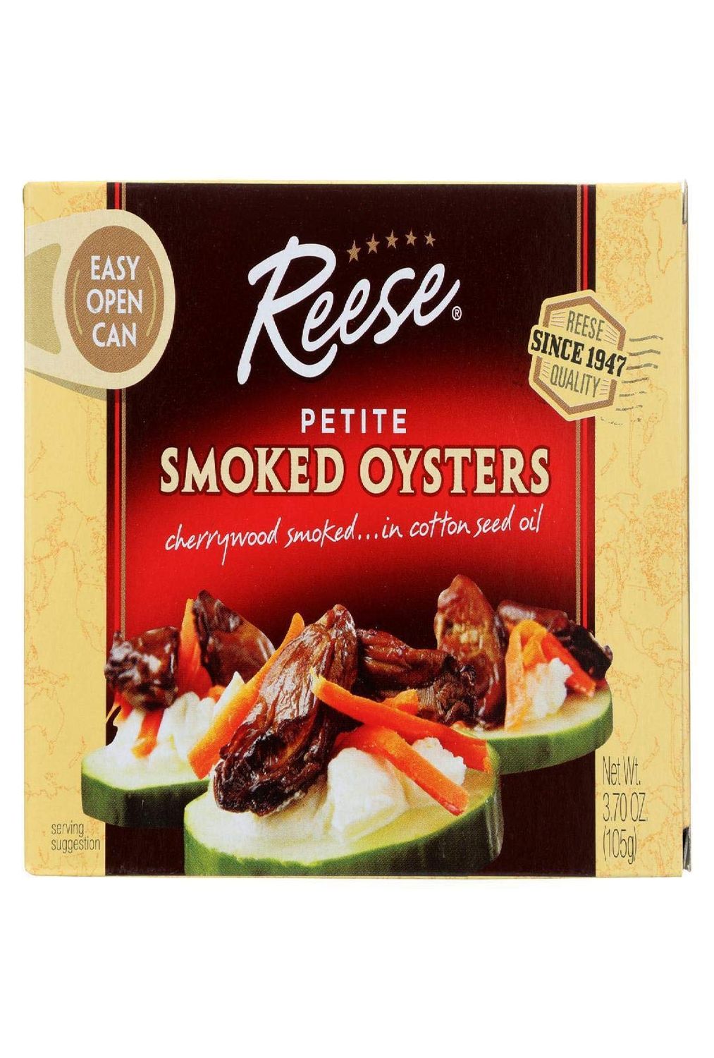 Reese Petite Smoked Oysters, 3.7 oz