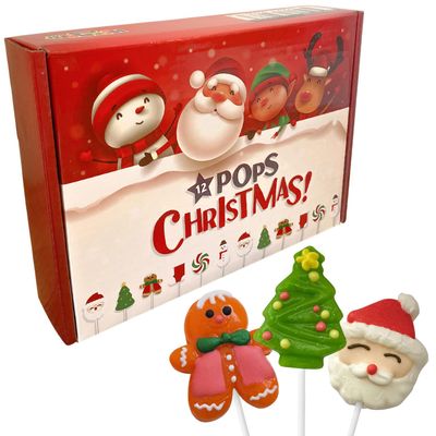 12 Christmas Candy Stocking Stuffers. Great Snacks for Holiday, Individually Wrapped Suckers. Lollipops for Kids &amp; Adults, Assorted Flavors