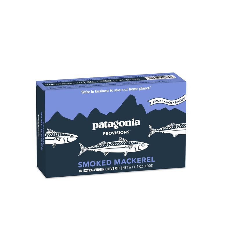 Patagonia Provisions Smoked Wild Mackerel | Responsibly Sourced in Spain | 22g Protein per Tin &amp; Gluten Free
