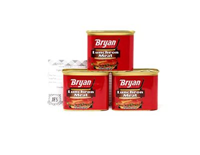 Bryan Luncheon Meat (Canned) 12 Oz (340g) 3 Pack Bundled with a JFS exclusive recipe card.