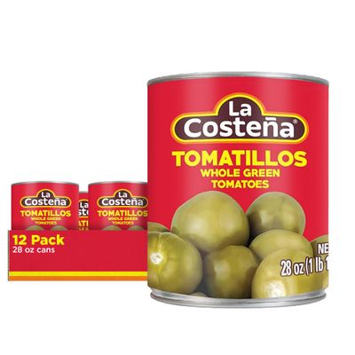 La Costea Green Tomatillos Packed in Water, 28 Oz Can (Pack of 12)