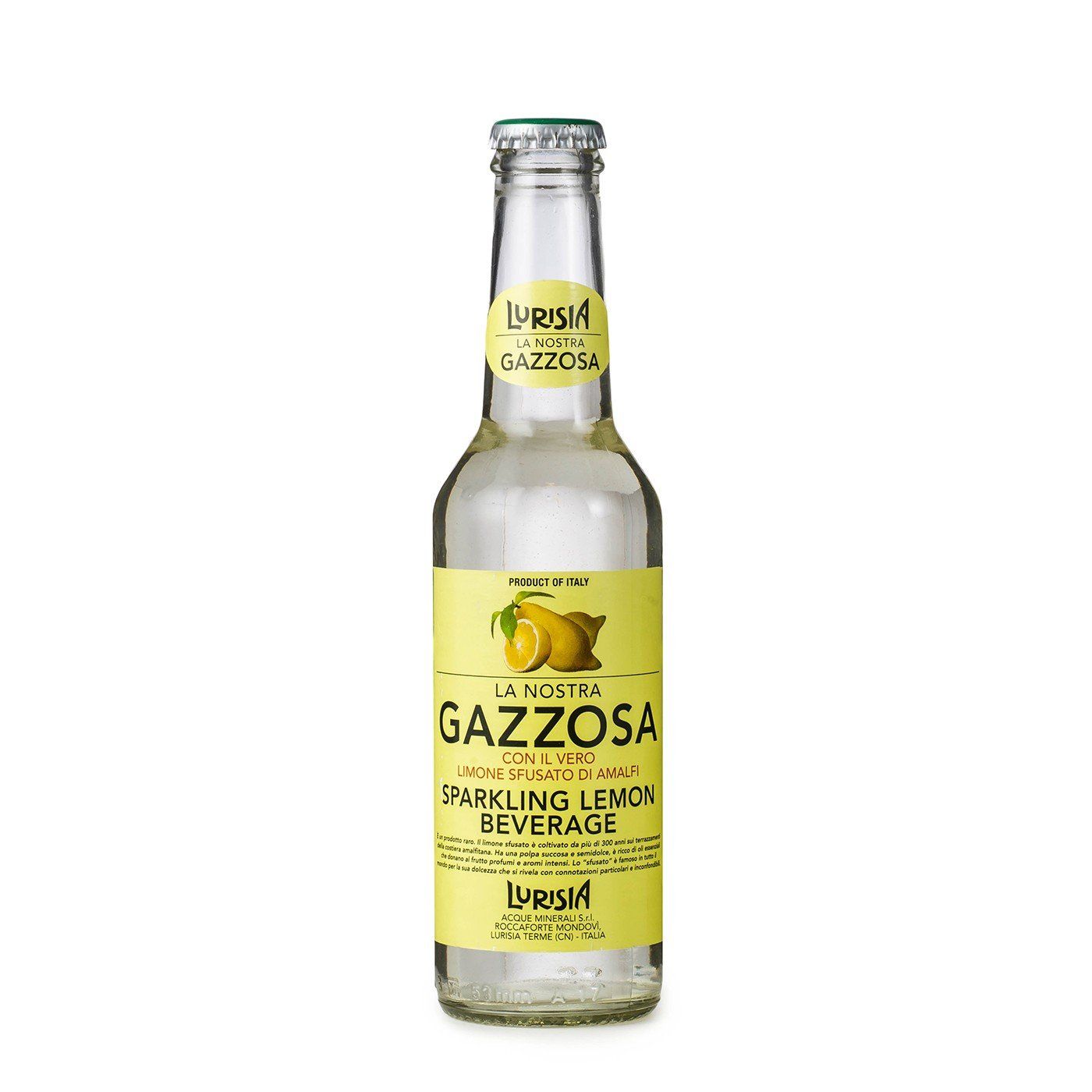 Lurisia - La Nostra Gazzosa - Italian Sparkling Lemon Beverage - 9.3 fl oz (6 Glass Bottles)