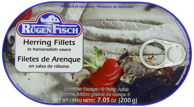 RgenFisch Herring Fillets in Horseradish Sauce, 7.05 Ounce