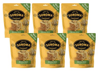 Sonoma Creamery - Cheese Crisps, Savory Seed,2.25 Ounce (Pack of 6) | Savory Snack | High Protein | Low Carb | Gluten Free |Keto-Friendly