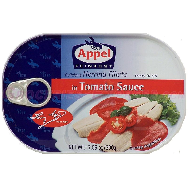 Appel Herring in Tomato Sauce 7 Oz Tin (Pack of 5)