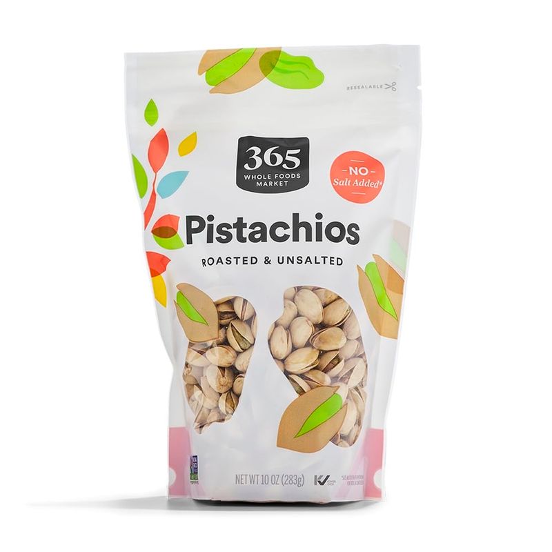 365 by Whole Foods Market, Roasted Unsalted Pistachios, 10 Ounce