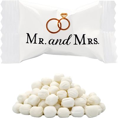 The Dreidel Company Mr. &amp; Mrs. Wedding Buttermints, Mint Candies, After Dinner Mints, Butter Mint Candy, Fat-Free, Individually Wrapped (275 Pieces)