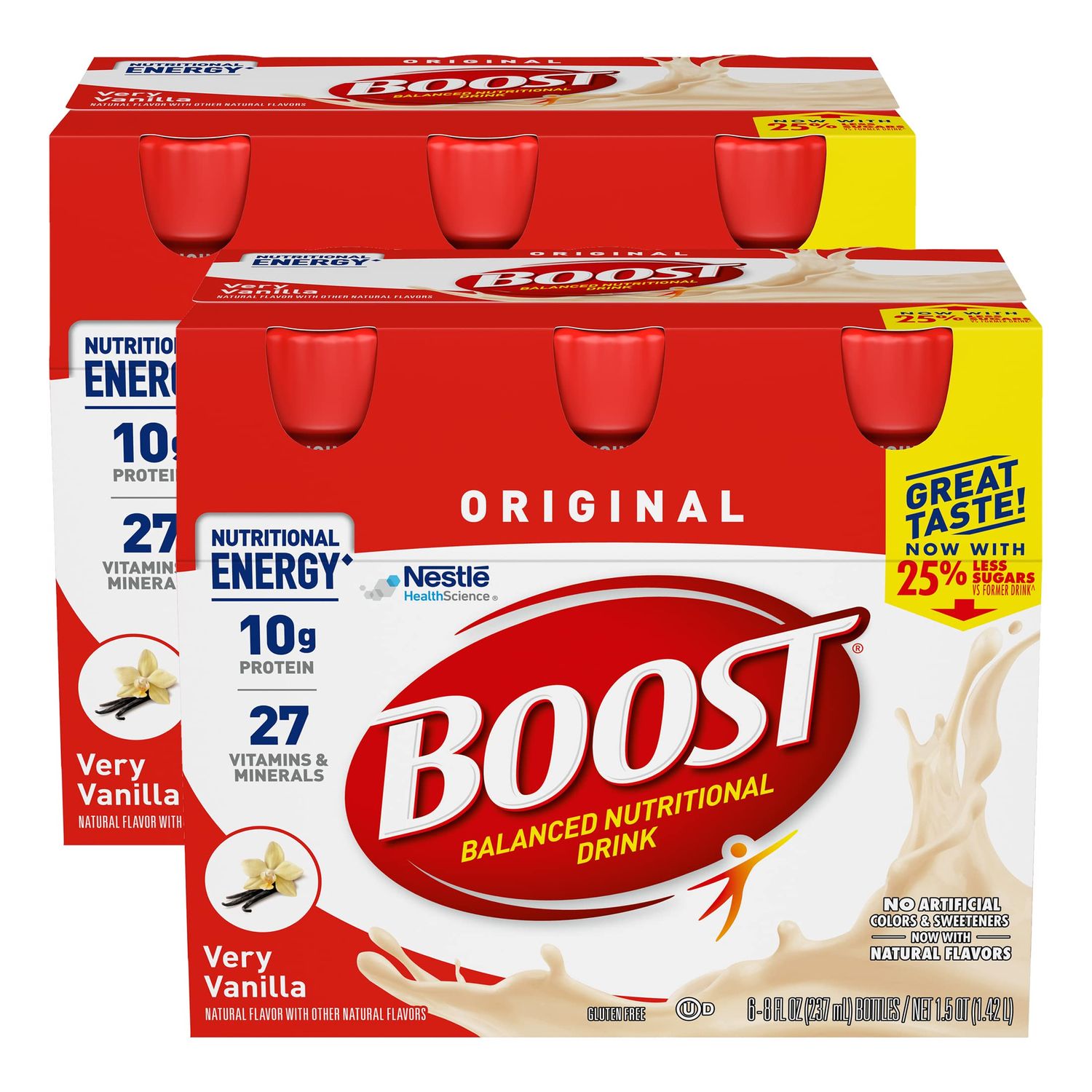 Boost Original Nutritional Energy Balanced Nutritional Drink (6 Count (Pack of 2), Vanilla)