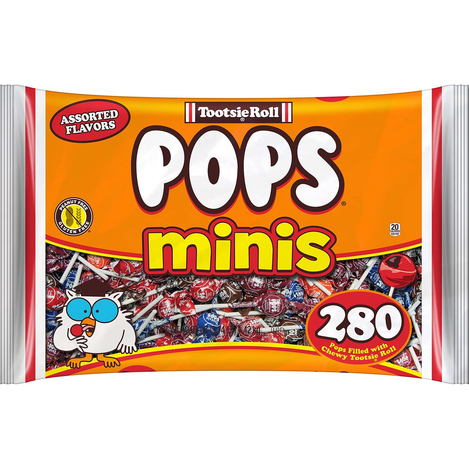 Tootsie Pops Roll Mini with Chocolatey Center, 280 Count, 5 Flavors Multi - 50.37 Ounce Bag