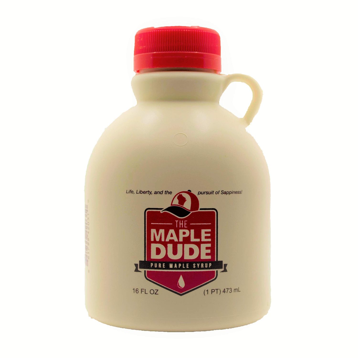 The Maple Dude - Pure Maple Syrup - (Medium, 16oz - Pint) | Natural | Made in Wisconsin | Great for Pancakes/Waffles