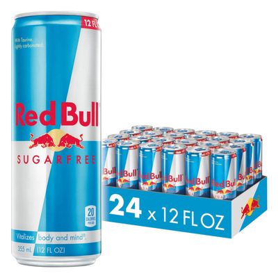 Red Bull Sugar Free Energy Drink with 114mg Caffeine plus Taurine &amp; B Vitamins, 12 Fl Oz, Pack of 24 Cans
