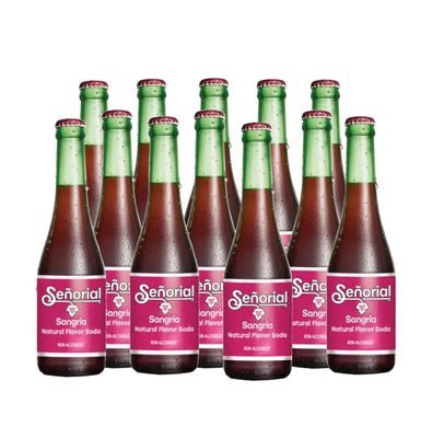 Sangria Senorial Jarritos Sangria Seorial Sparkling Non-Alcoholic Sangria 11.16 fl. oz. Glass Bottle Case (12-Pack)
